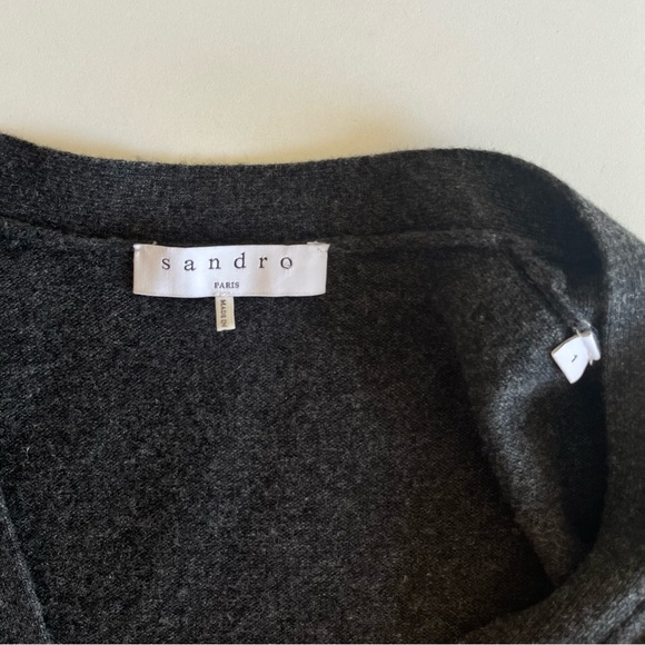 Sandro Paris Ivana Lace-up Corset Back Wool-cashmere Cardigan Sz 1 - Picture 9 of 11